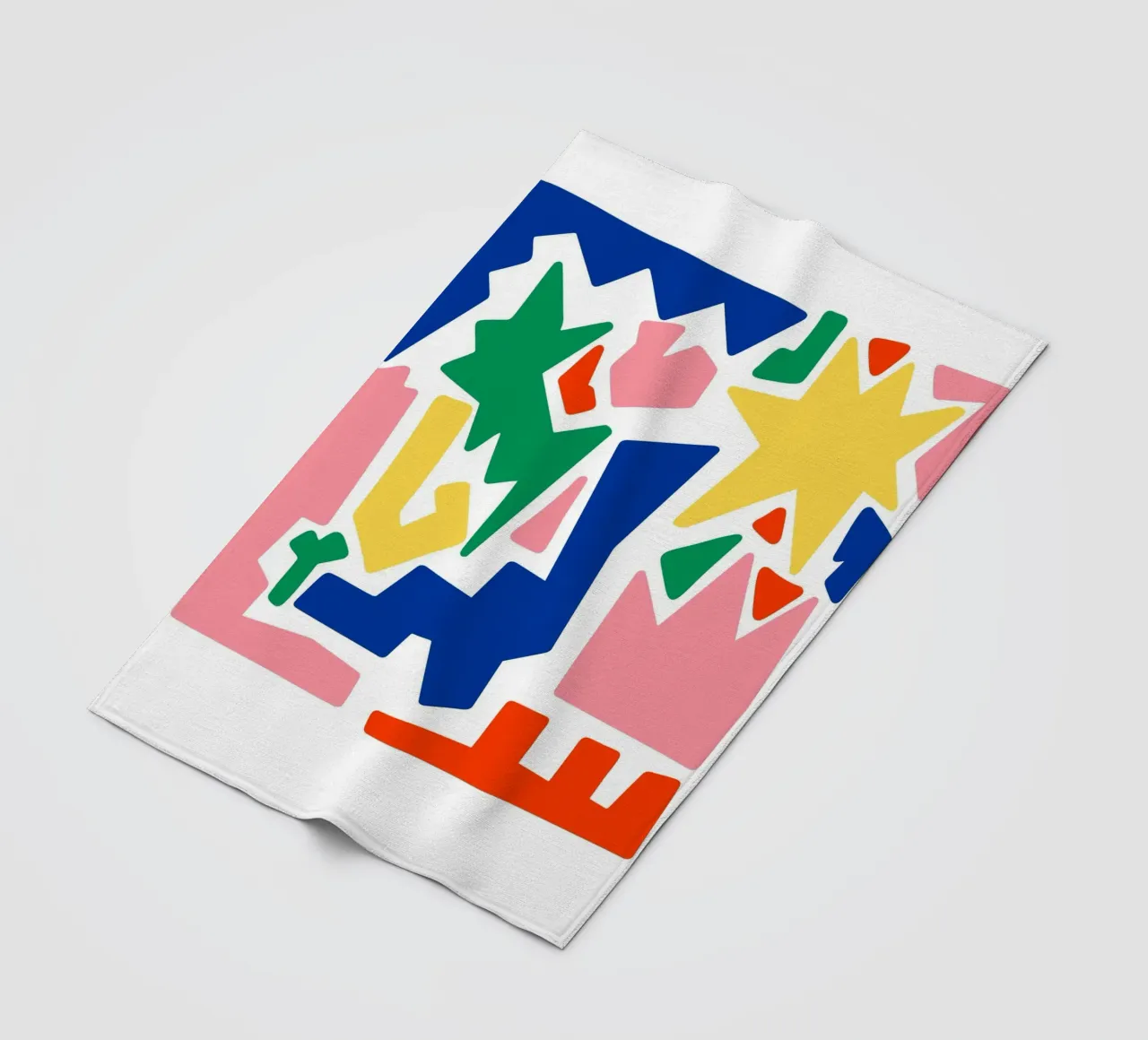 forme astratte in grassetto coperta in pile da pastel color shape