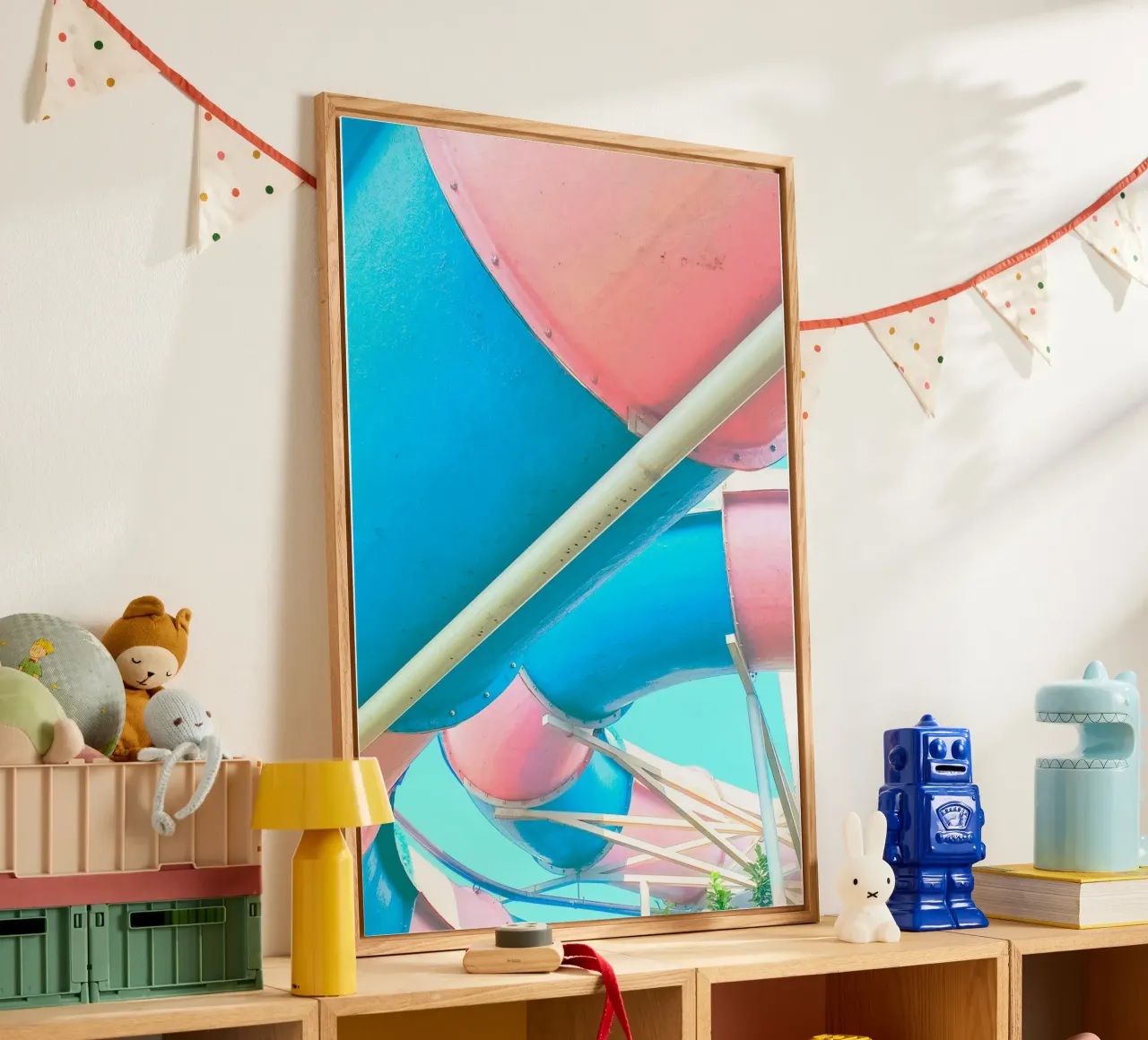 scivolo d'acqua colorato plexiglass da pastel color shape