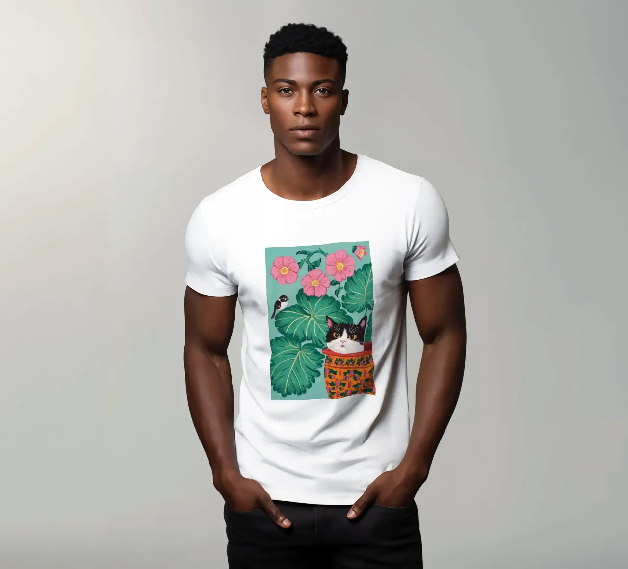 Cat in a Basket t-shirt by Stone Decade
