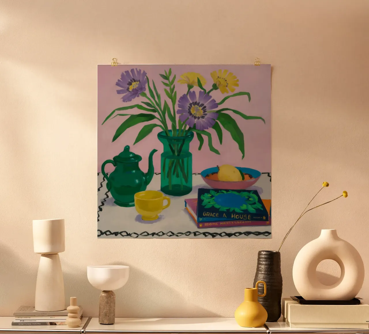 Limonata in vaso di alzavola poster da Pan Denim