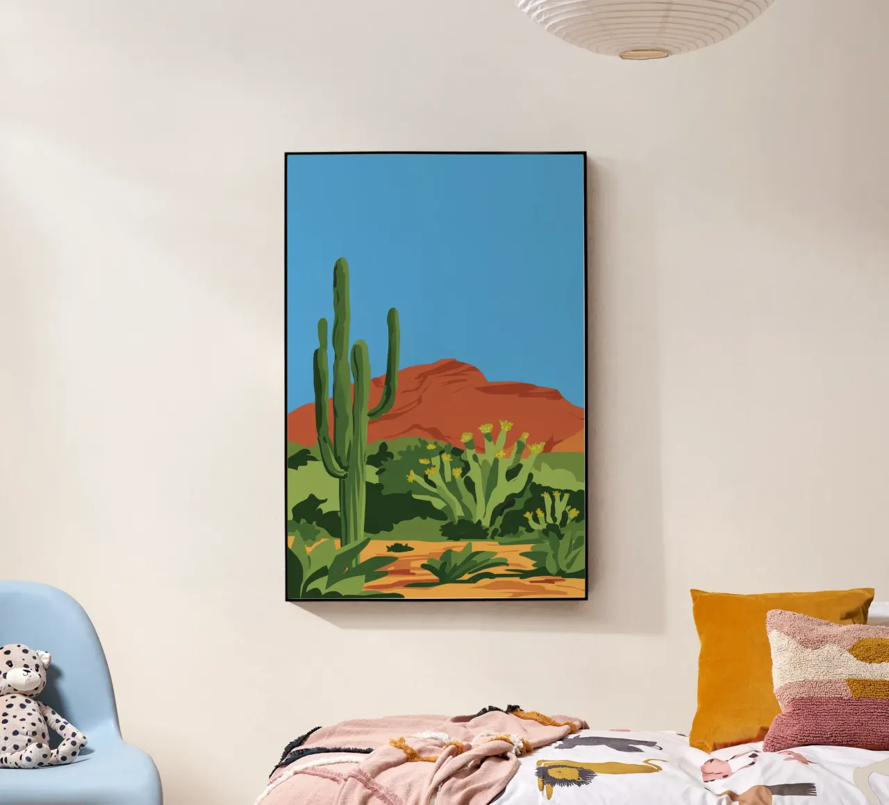 Desert Cactus Vista acrylic glass by Haven Fantasy