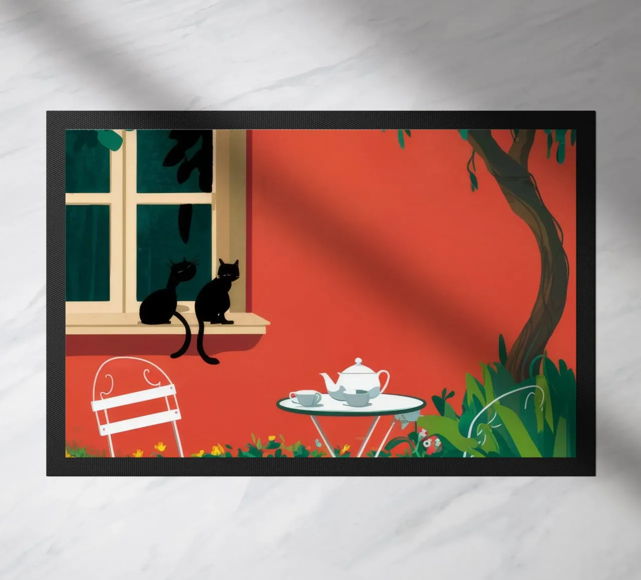 Terrazza Cat Teatime zerbino da FadeAura