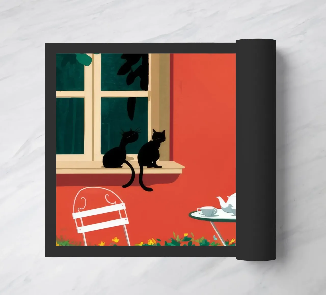 Terrazza Cat Teatime zerbino da FadeAura