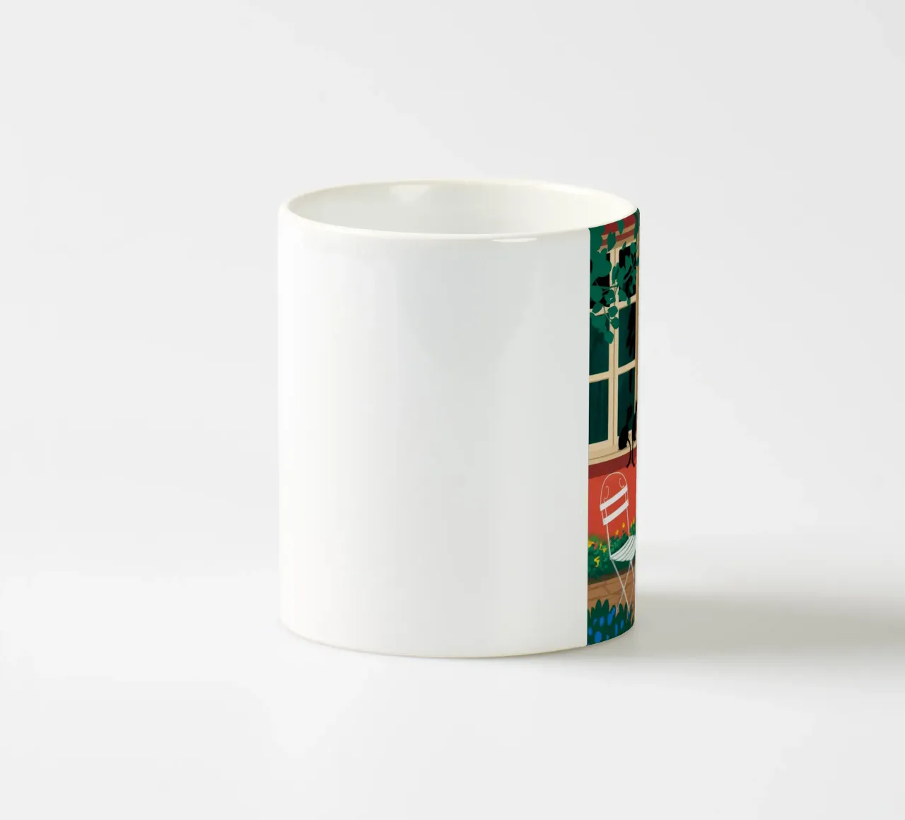 Terrazza Cat Teatime tazza in ceramica da FadeAura