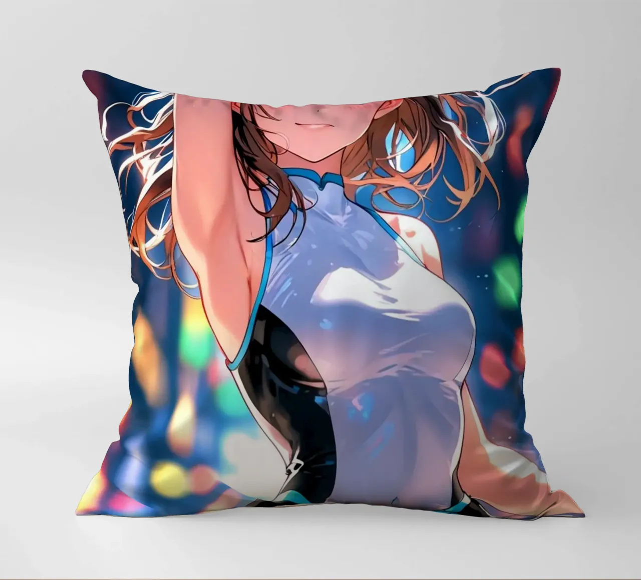 beautiful anime women decorative cushion by van hellen