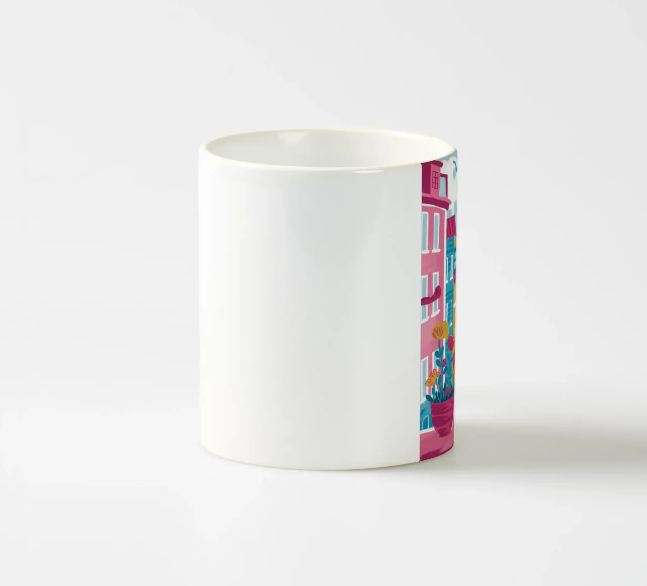 Gatto di città su un cornicione tazza in ceramica da Stone Decade