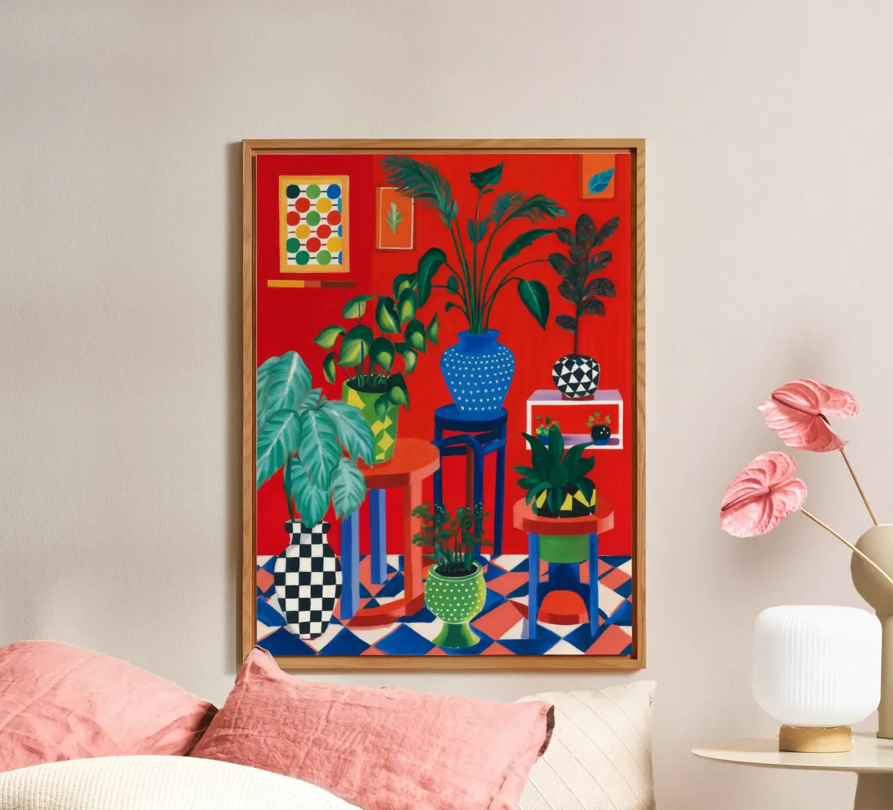 Red Room Checkered Floor forex plate by Pan Denim