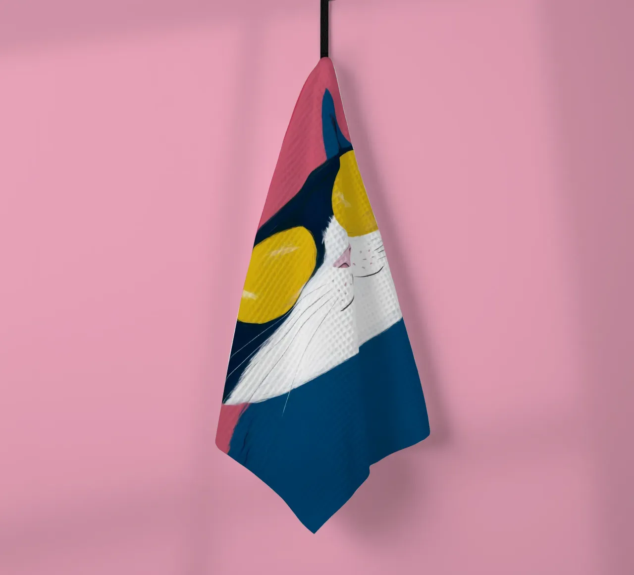 Funky Cat Sunglasses tea towel by FadeAura