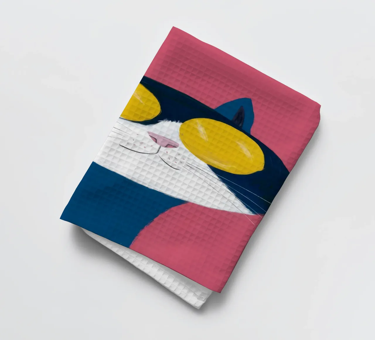 Funky Cat Sunglasses tea towel by FadeAura