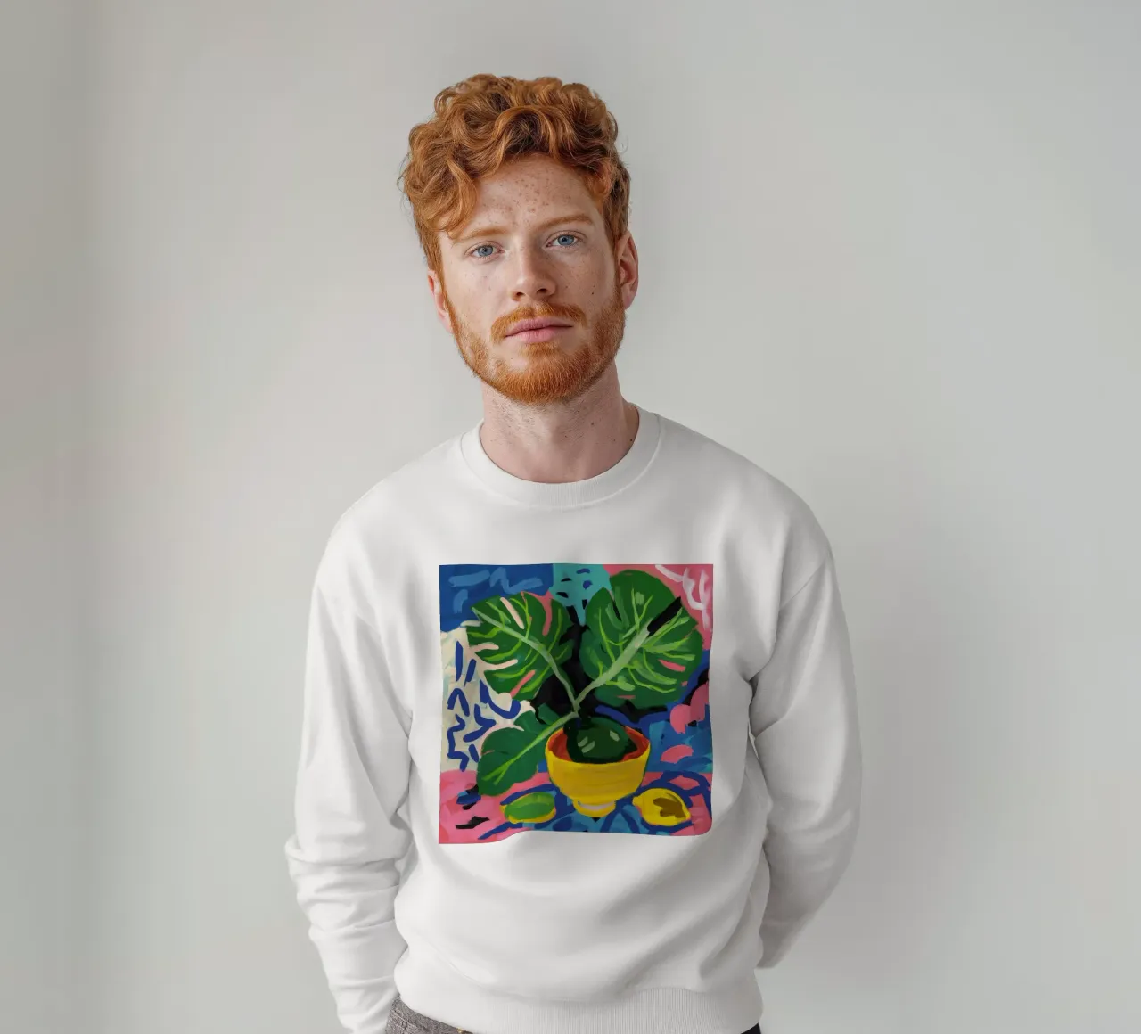 Monstera Pattern Play sweatshirt by Pan Denim