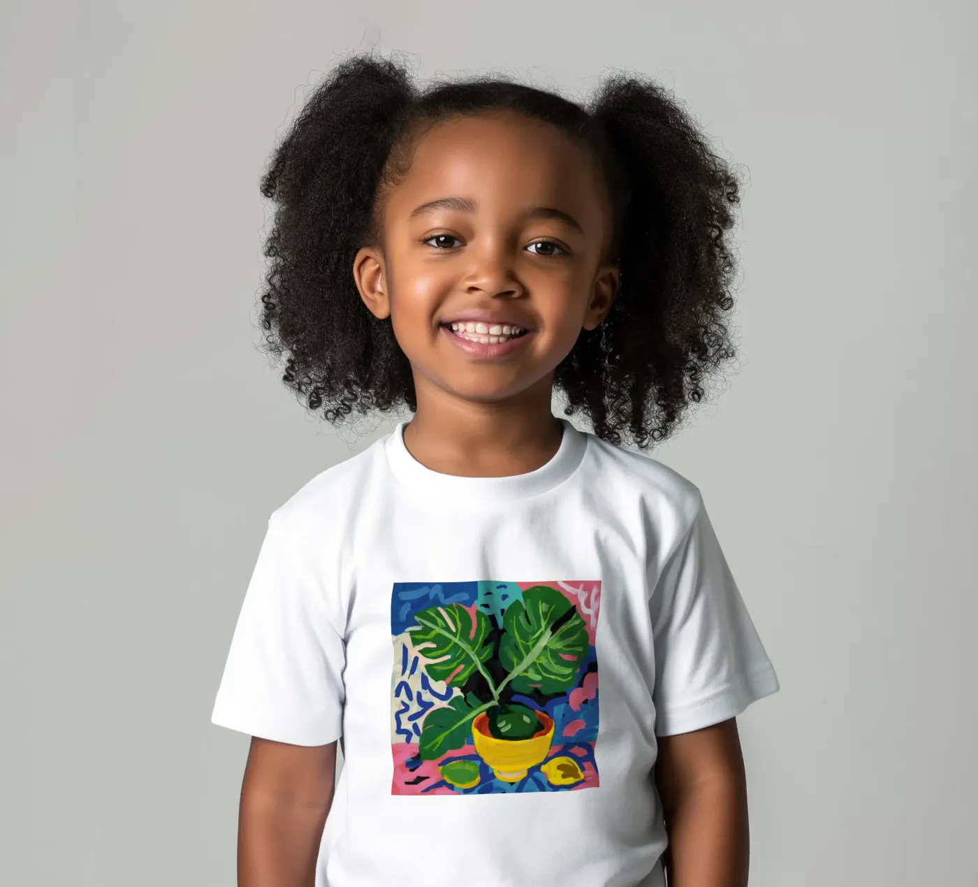 Monstera Pattern Play t-shirt bambini da Pan Denim
