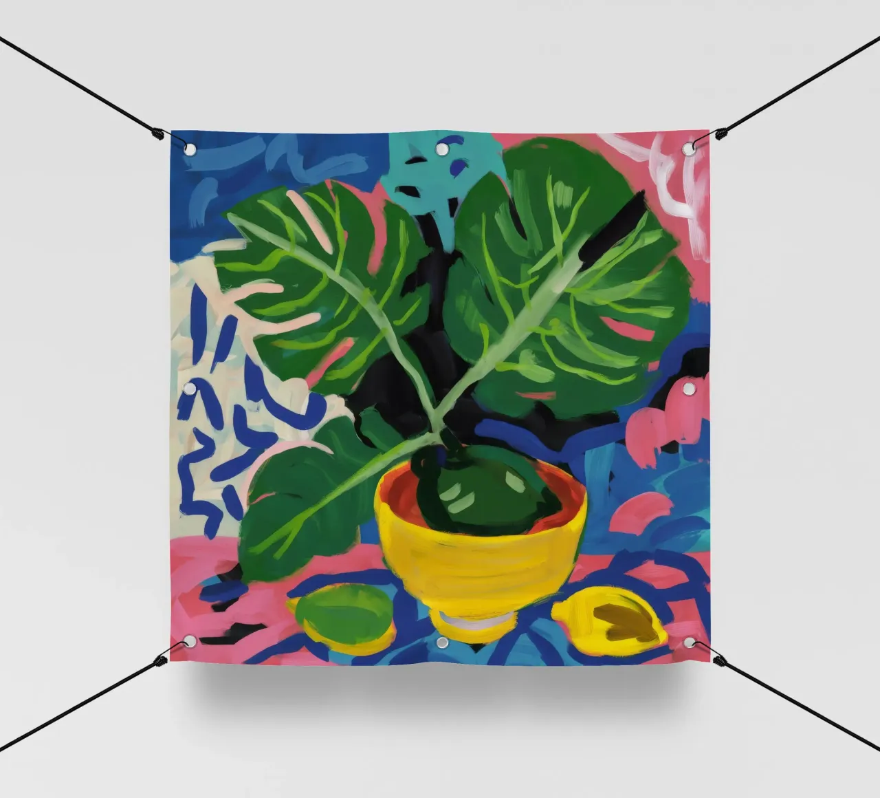 Monstera Pattern Play telo in pvc da Pan Denim