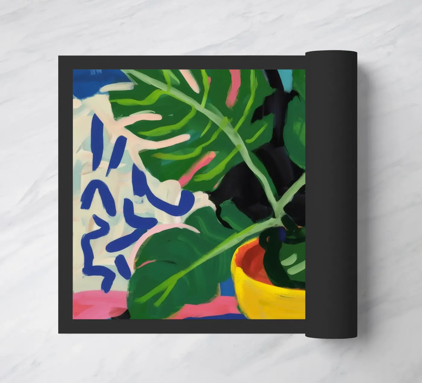 Monstera Pattern Play doormat by Pan Denim