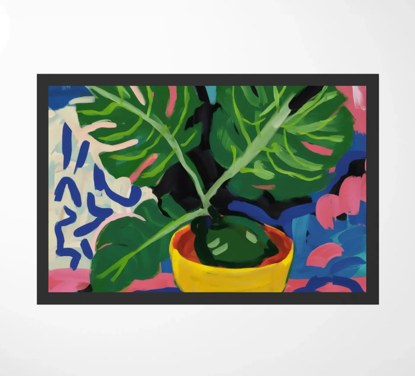 Monstera Pattern Play doormat by Pan Denim