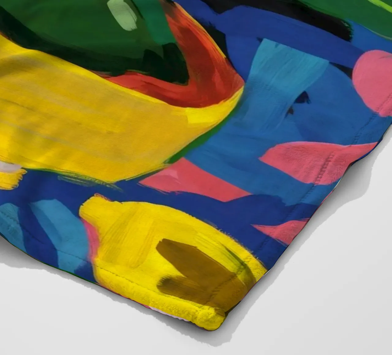 Monstera Pattern Play coperta in pile da Pan Denim