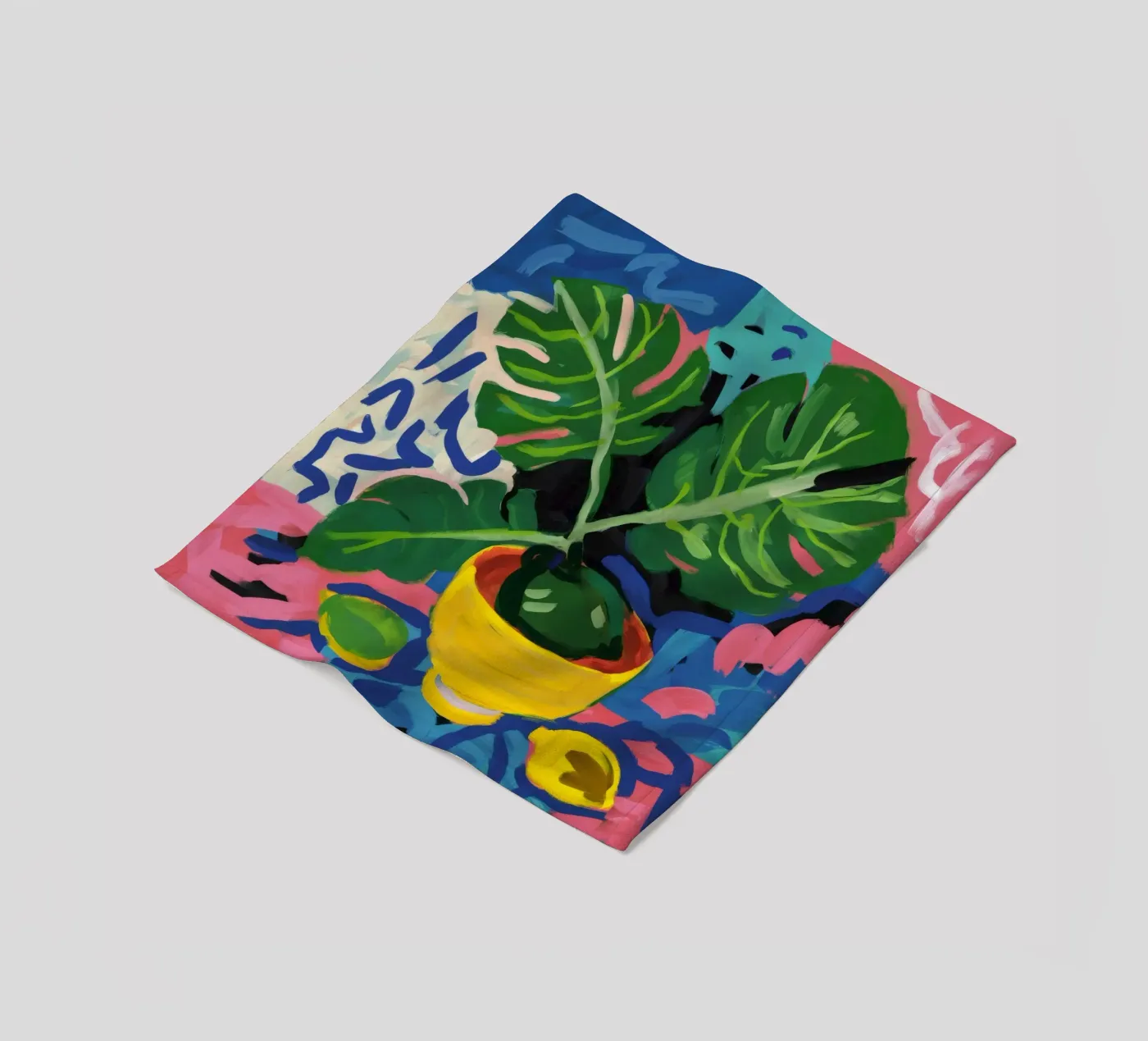 Monstera Pattern Play fleecedeken van Pan Denim