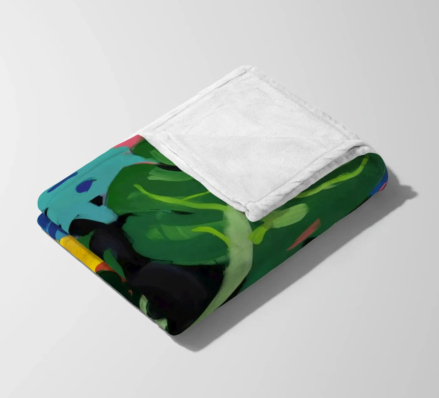 Monstera Pattern Play fleecedeken van Pan Denim