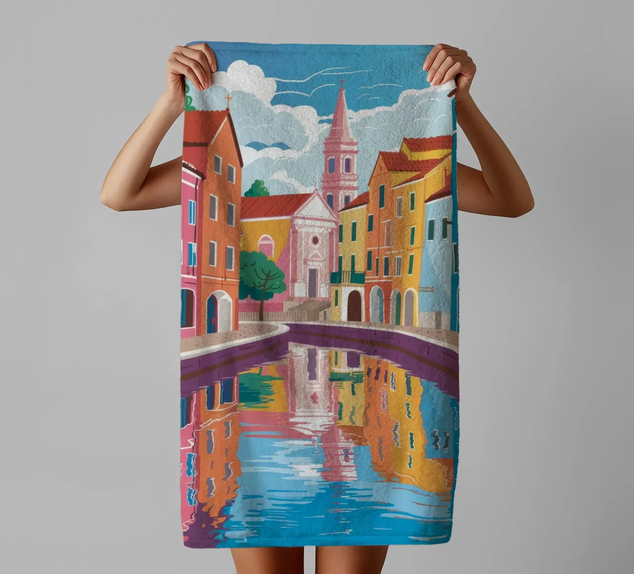 Venice Canal Gondola asciugamano da bagno da FadeAura