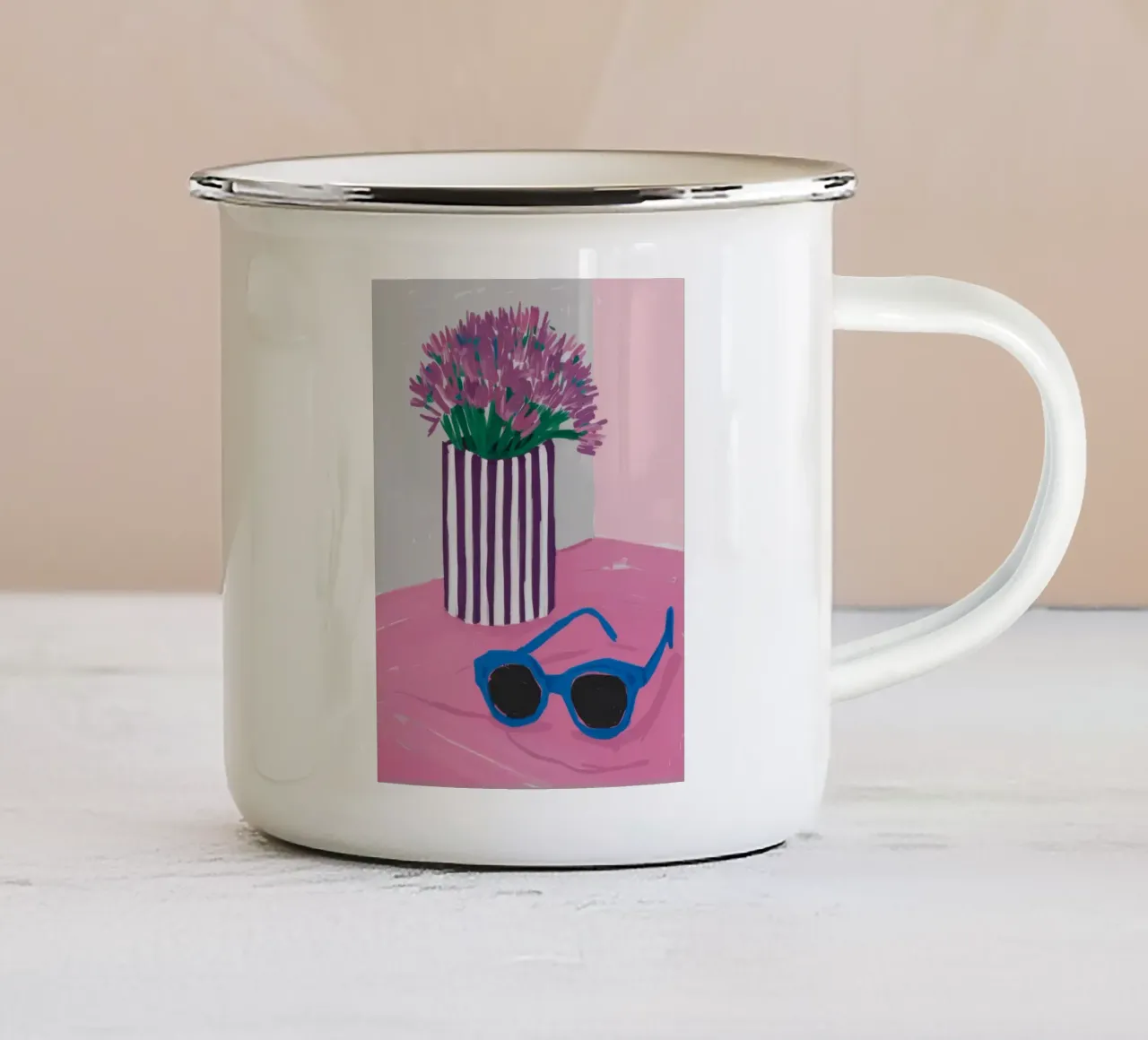 Occhiali da sole e astri tazza in smalto da Haven Fantasy