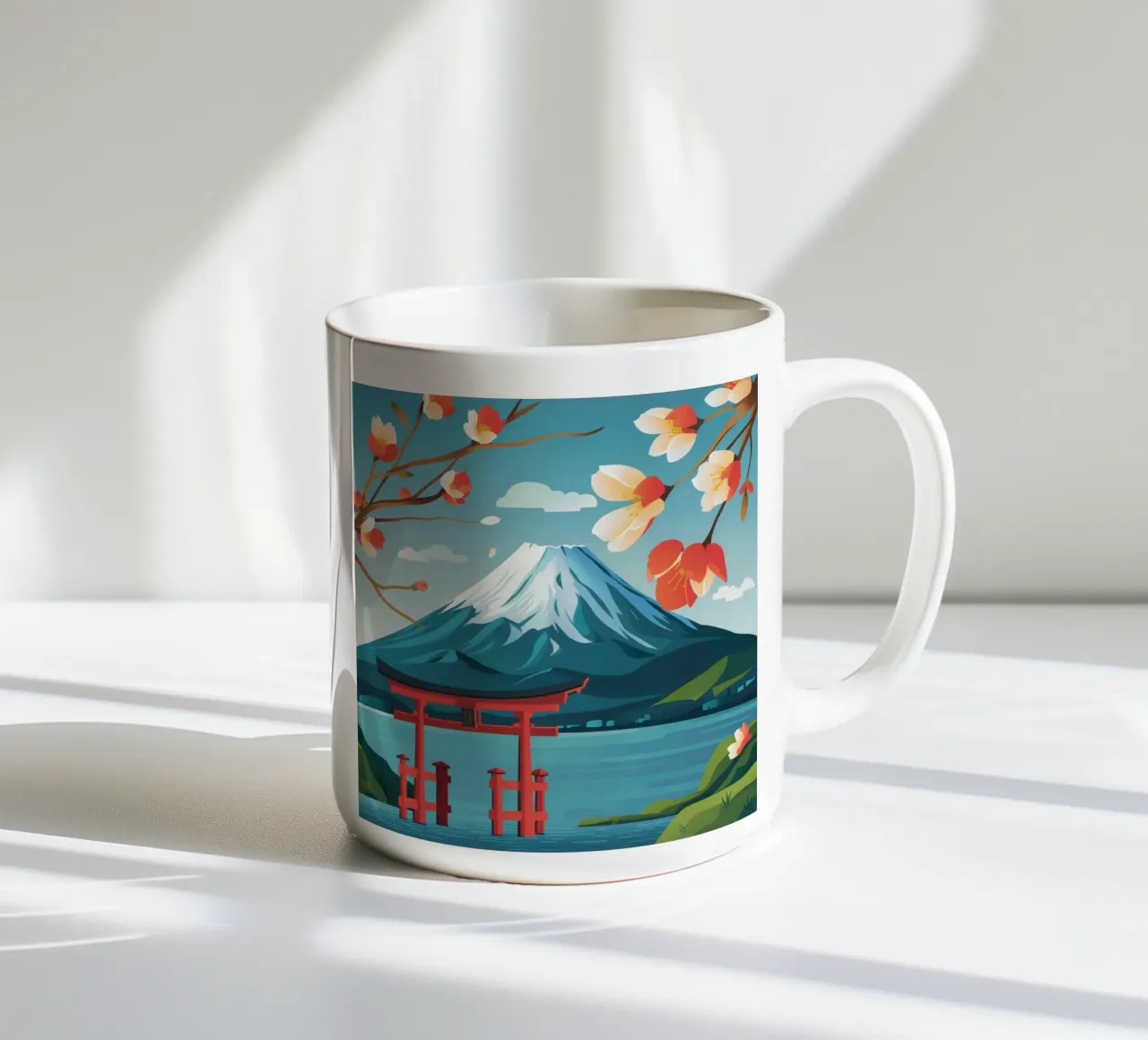 Porta Torii del Monte Fuji tazza in ceramica da FadeAura