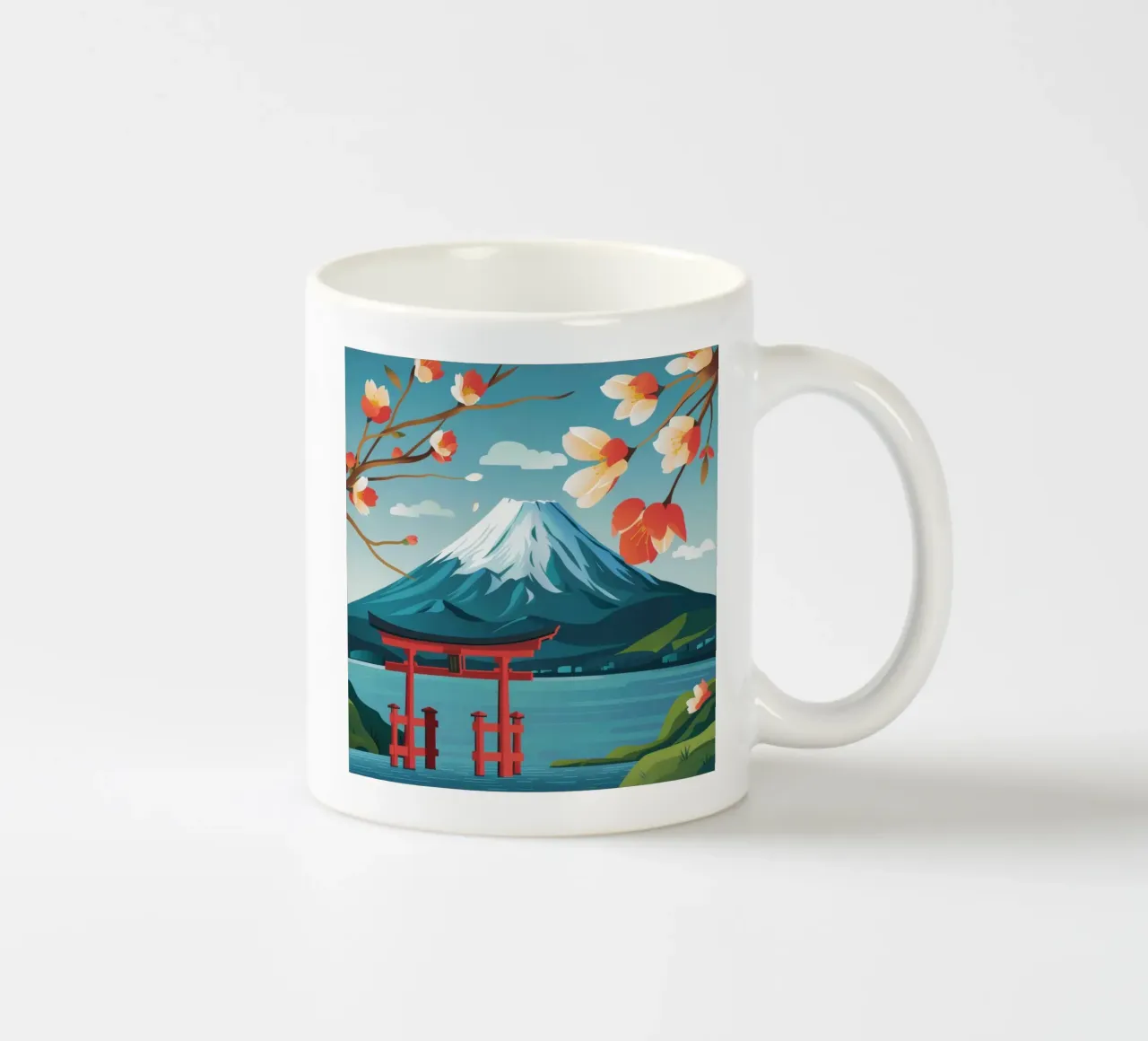 Porta Torii del Monte Fuji tazza in ceramica da FadeAura