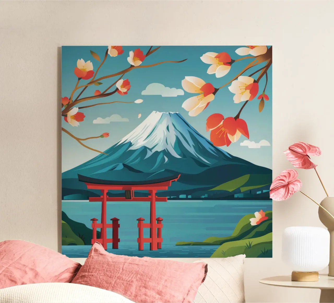 Mount Fuji Torii Gate acrylic glass by FadeAura