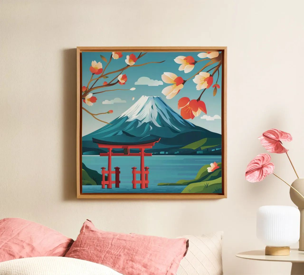 Mount Fuji Torii Gate canvas by FadeAura