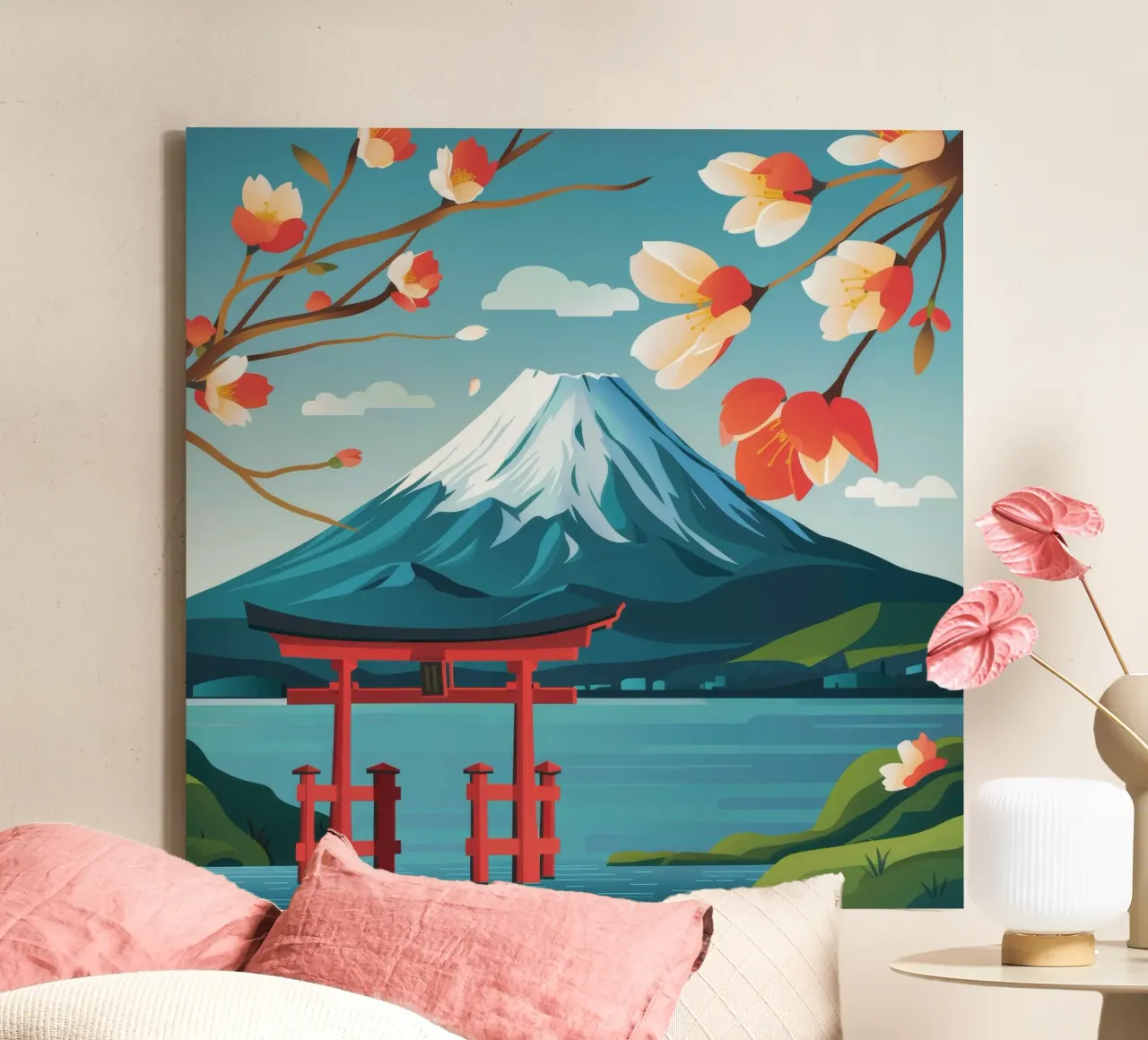 Mount Fuji Torii Gate canvas by FadeAura