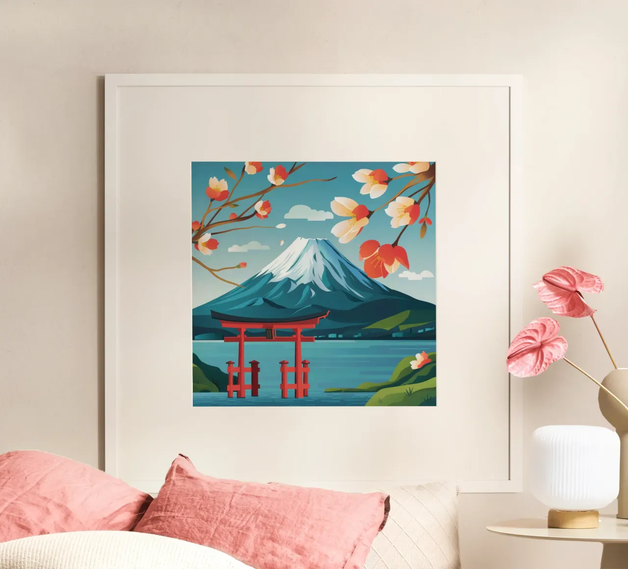 Berg Fuji Torii Tor Hahnemühle von FadeAura