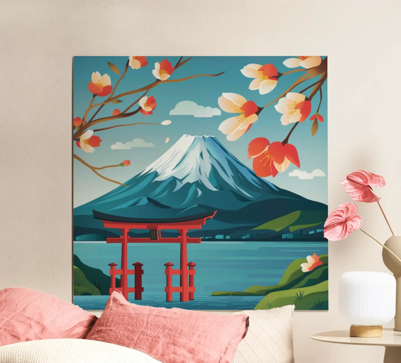 Berg Fuji Torii Tor Hahnemühle von FadeAura