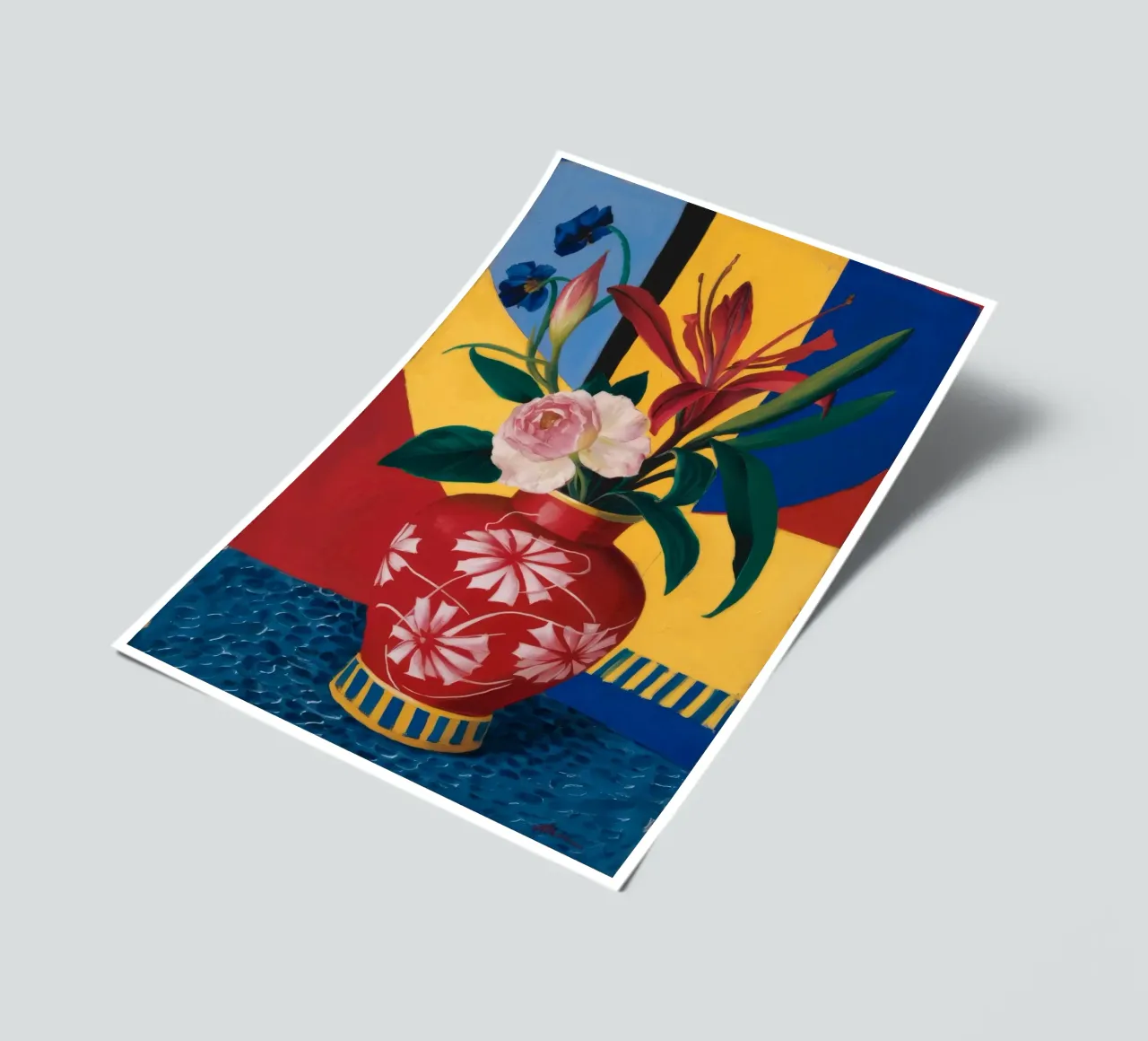 Crimson Vase Bloom sticker sheet by Pan Denim