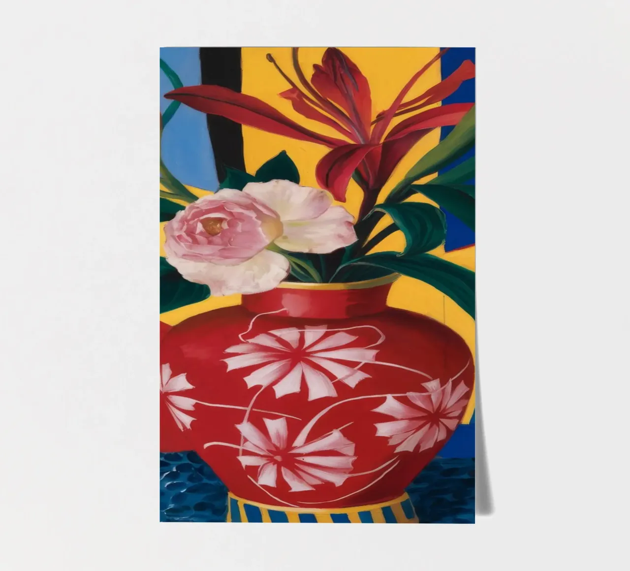 Crimson Vase Bloom sticker sheet by Pan Denim
