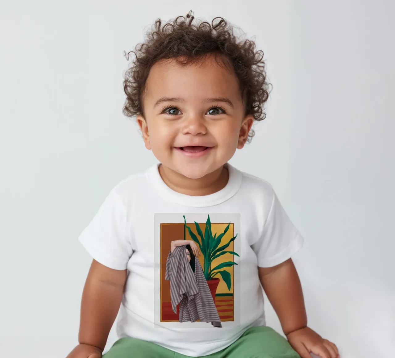 Toalla de rayas Repose camiseta de bebé de Stone Decade