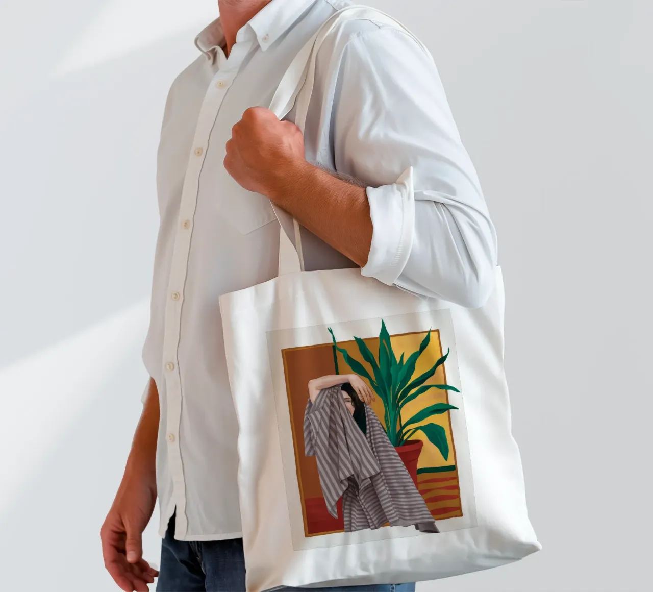 Toalla de rayas Repose tote bag de Stone Decade