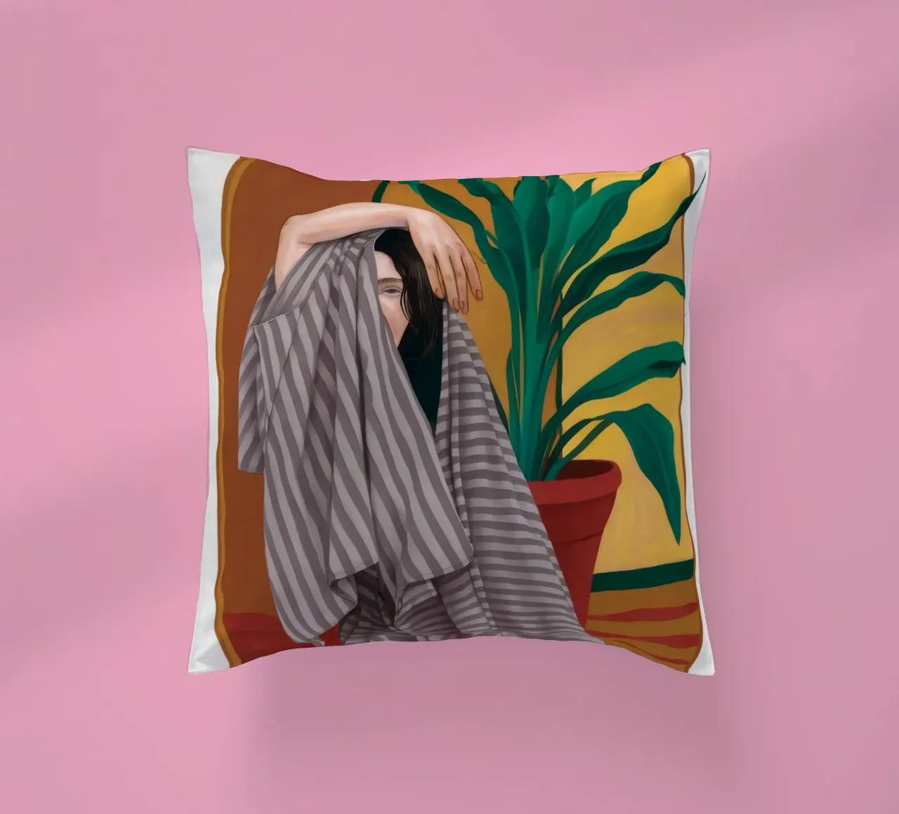 Gestreepte handdoek Repose kussen van Stone Decade