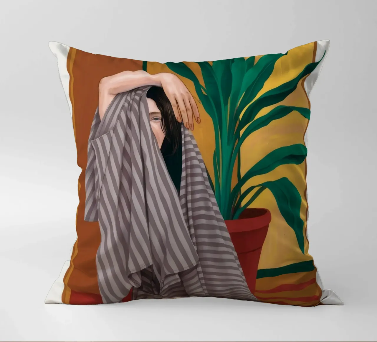 Gestreiftes Handtuch Repose Kissen von Stone Decade