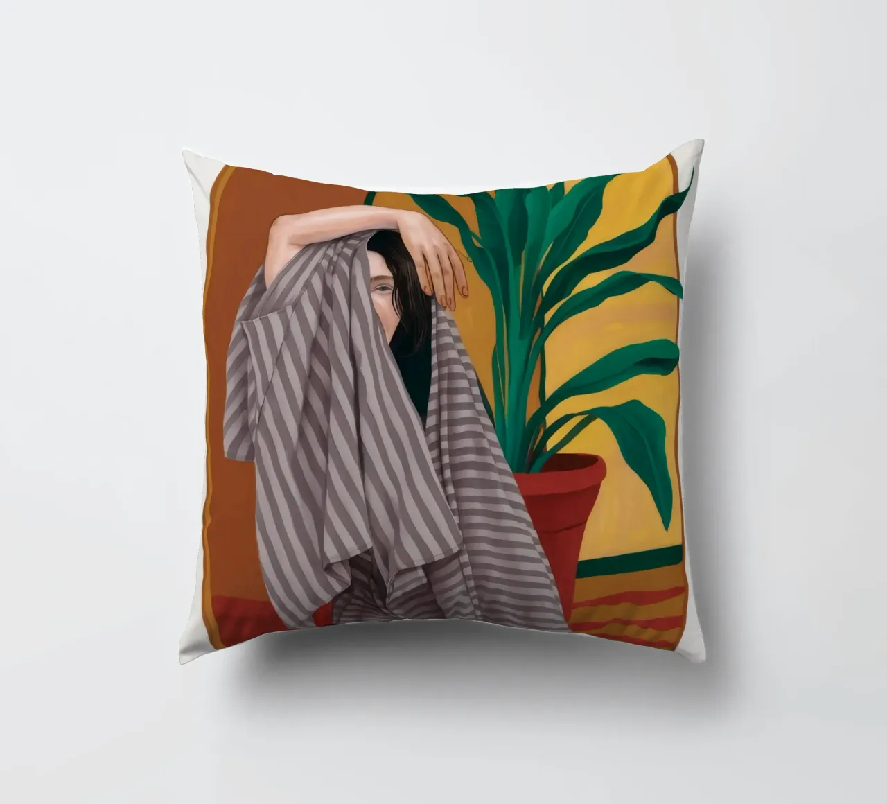 Gestreiftes Handtuch Repose Kissen von Stone Decade
