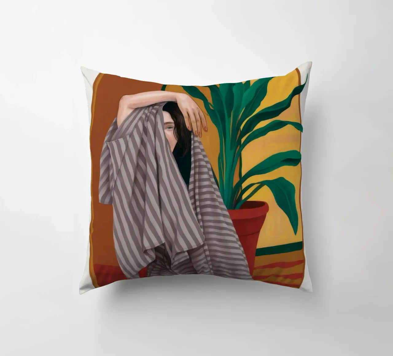Gestreepte handdoek Repose kussen van Stone Decade