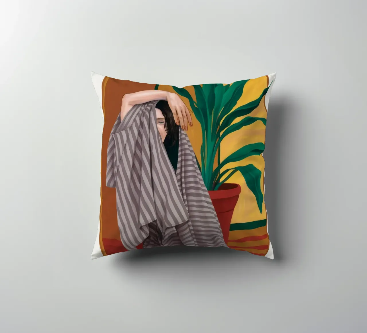 Gestreepte handdoek Repose kussen van Stone Decade