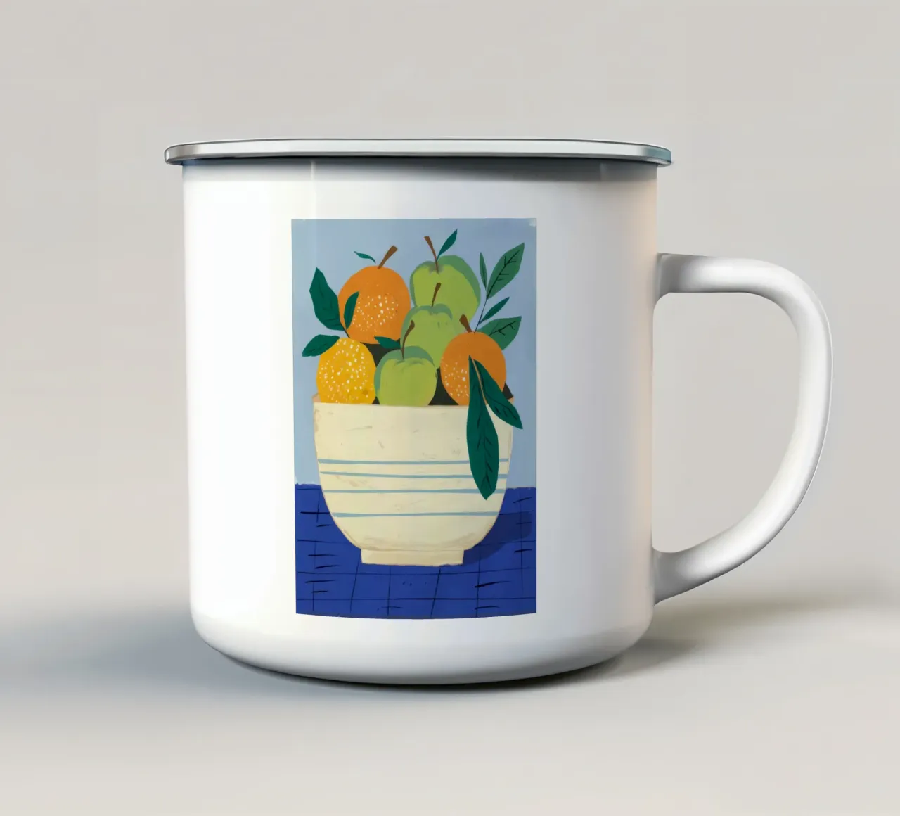 Ciotola a righe Citrus tazza in smalto da Haven Fantasy