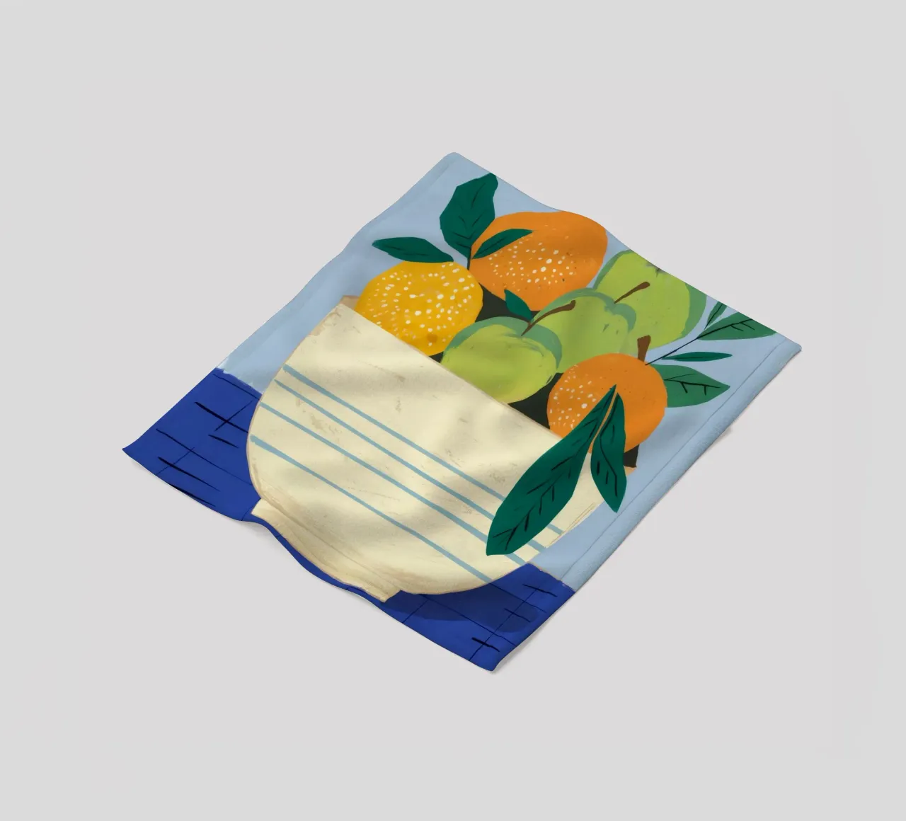 Ciotola a righe Citrus coperta in pile da Haven Fantasy
