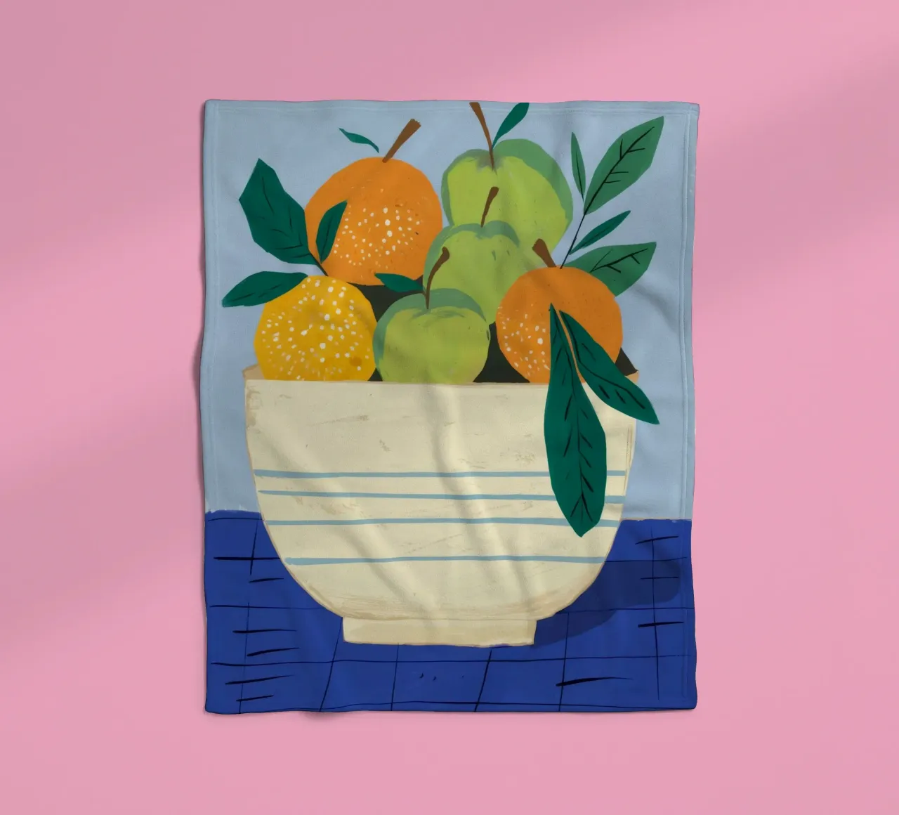 Ciotola a righe Citrus coperta in pile da Haven Fantasy
