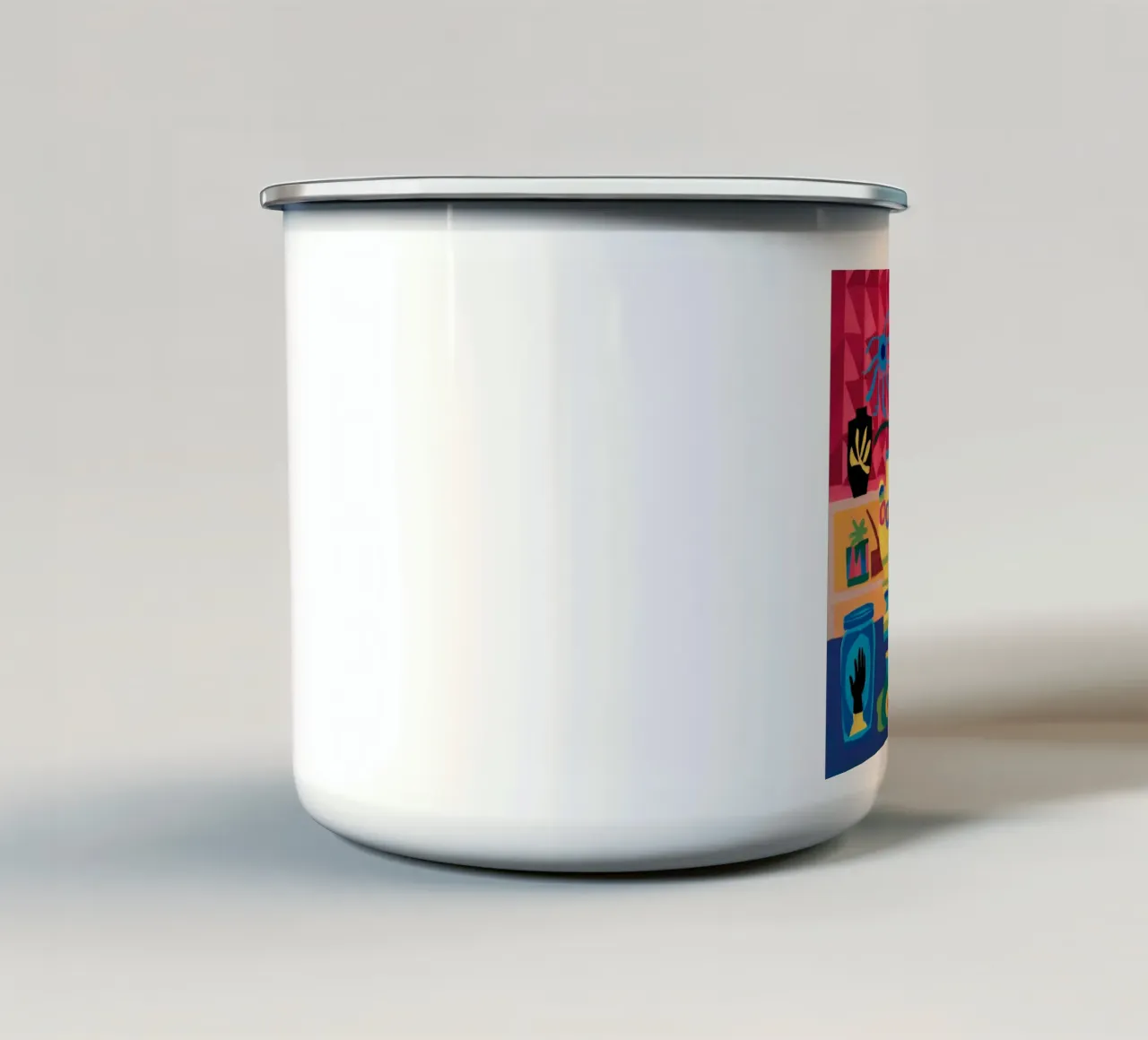 Menagerie massimalista di Matisse tazza in smalto da Pan Denim