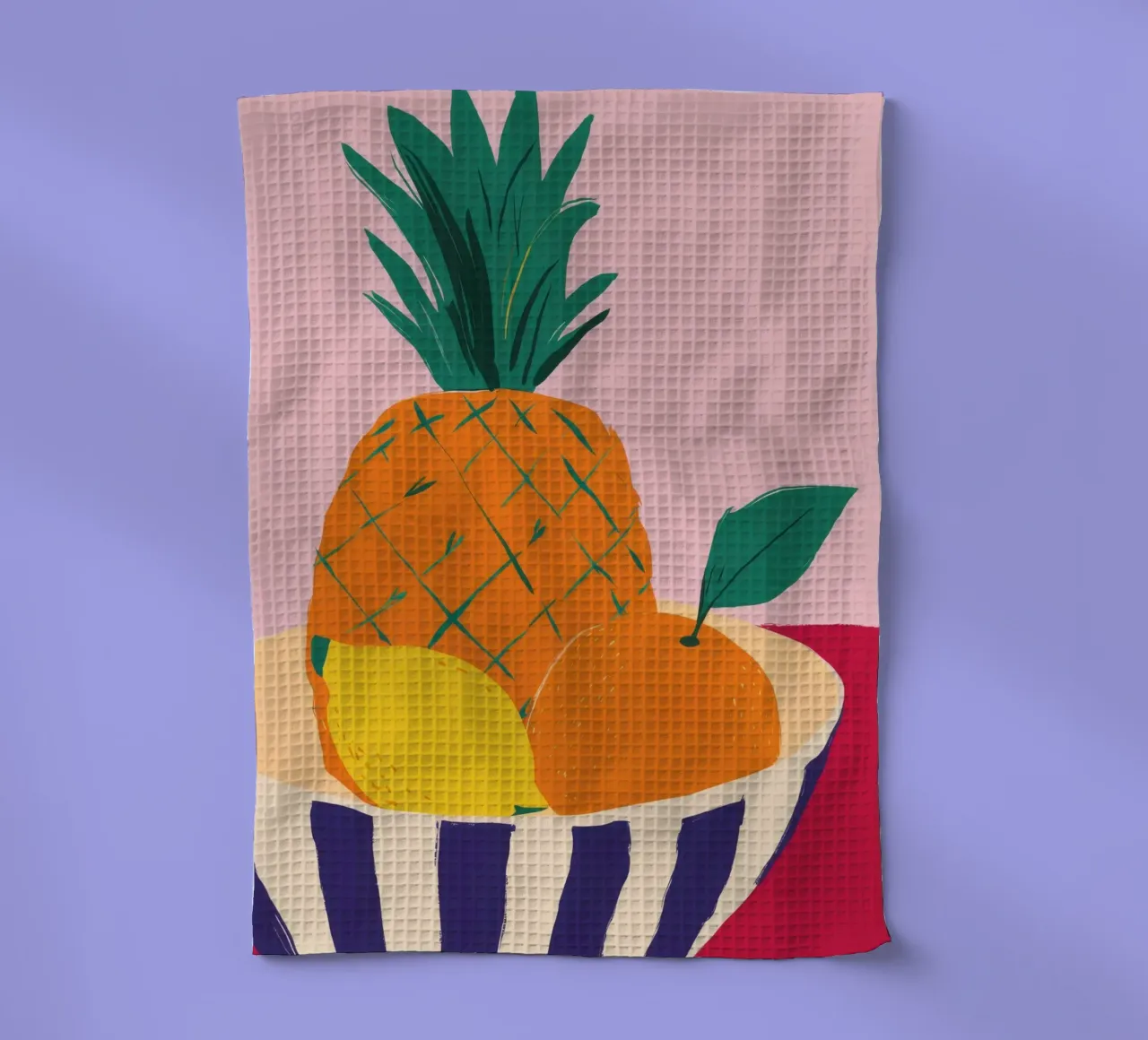 Pineapple Pink Table tea towel by Haven Fantasy