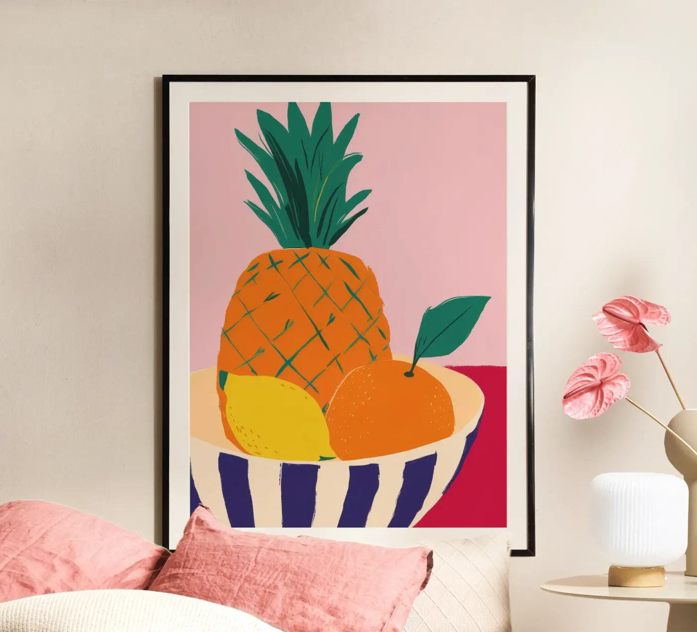 Pineapple Pink Table poster by Haven Fantasy