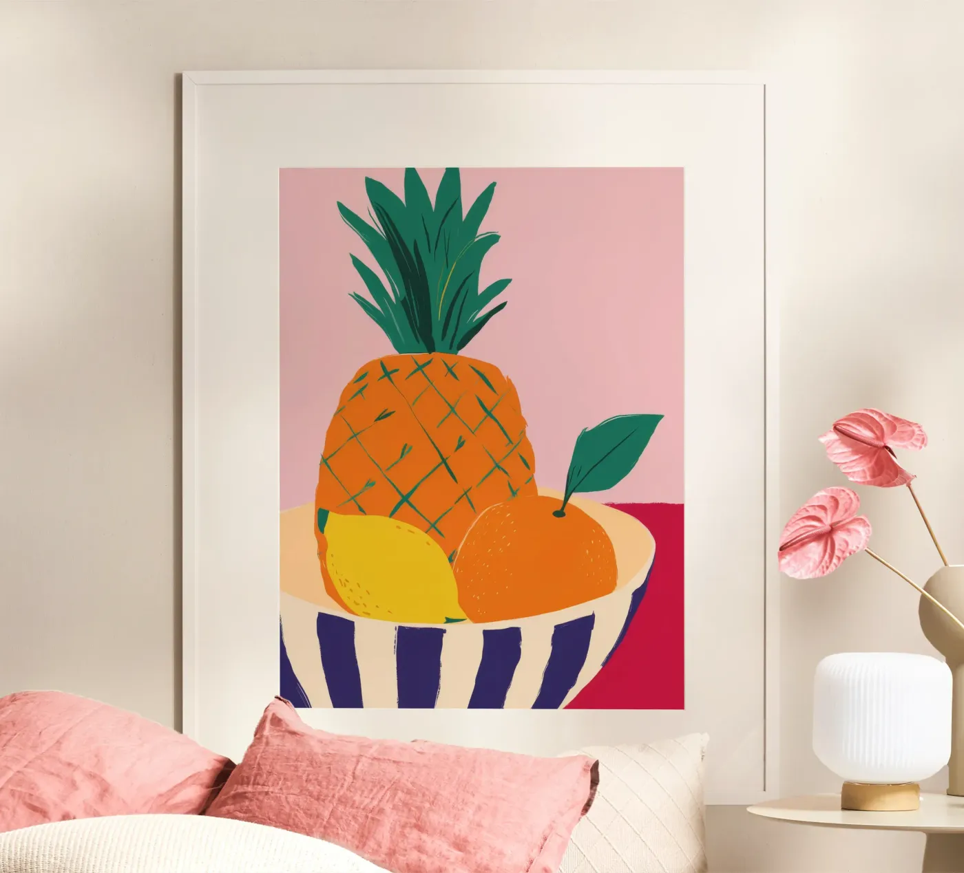 Pineapple Pink Table poster by Haven Fantasy