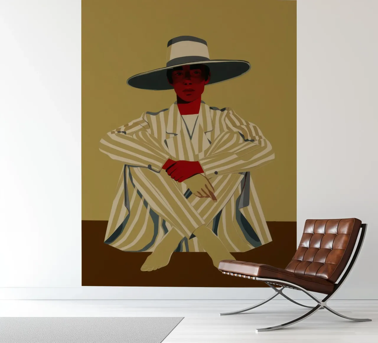 Pinstripe Hat Poise photo wallpaper by Stone Decade