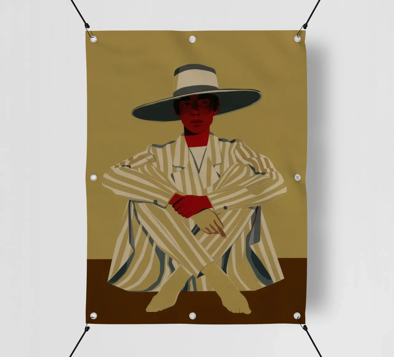 Pinstripe Hat Poise pvc cover by Stone Decade