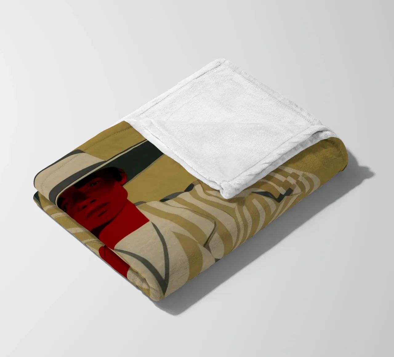 Pinstripe Hat Poise fleece blanket by Stone Decade