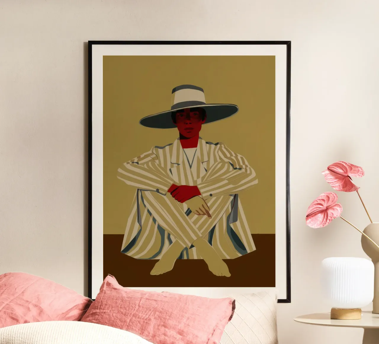 Pinstripe Hat Poise poster by Stone Decade